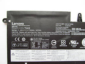 Батарея для ноутбука Lenovo ThinkPad 13 (1st Gen) 01AV401, 3735 mAh (42Wh), 3cell, 11.25V, Li-ion, чорна, фото 3