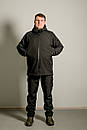 Тактична водонепроникна куртка софт шел хакі, чорна 42-76 розміри, фото 2
