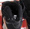 Зимові чоловічі кросівки Nike Air Force 1 Black Brown winter Найк Форс 1 чорно коричневі високі замша зима, фото 9