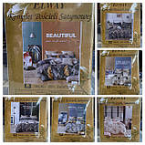 Постільна білизна сатин Elway евроразмір 200х220, фото 3