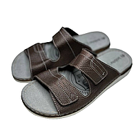 Чоловічі шльопанці сандалі Inblu на липучці, брендові шльопки на літо з анатомічною устілкою та білою підошвою.