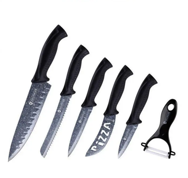 Набір ножів з мармуровим покриттям 6 предметів Zillinger ZL-833