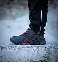 Чоловічі кросівки спортивні Asics Gel-Kahana 8 dark grey black/red асикс гель кахана 8