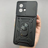 Чохол для Motorola G84 протиударний зі шторкою для камери чохол на телефон моторола г84 чорний crt