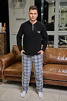 Домашний  мужской костюм пижама кофта капюшон и брюки размеры норма