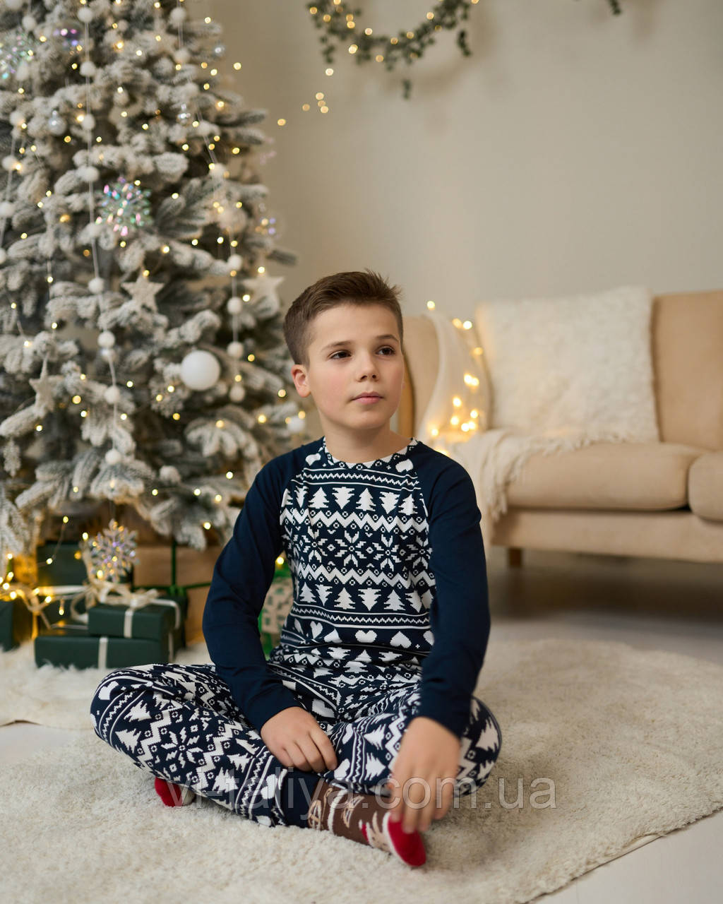 Новорічна піжама для хлопчиків на 8-13 років, Tom John, фото 1