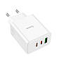 Адаптер сетевой HOCO Pure power three-port C126A |1USB/2Type-C, 40W/3A, PD/QC|, фото 4