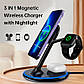 Зарядка Qi 3 in 1 Foldable Magnetic Wireless Charger X516 |15W, Phone/AirPods/iWatch|, фото 6
