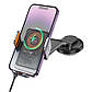 Держатель Hoco Transparent Discovery Edition wireless fast charging car holder (center console) HW8 |15W|, фото 4