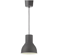 Лампа підвісна, лампа подвесная, cвітильник підвісний, темно-сірий, 22 см ІКЕА HEKTAR 803.903.59