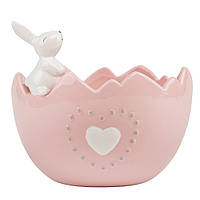 Емкость для хранения "Пасхальный кролик", розовая, 16 см