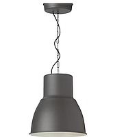 Лампа підвісна, лампа подвесная, cвітильник підвісний, темно-сірий, 38 см ІКЕА HEKTAR 402.961.08