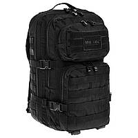 Рюкзак Mil-Tec Large Assault Pack 36 л Black,тактический армейский влагостойкий черный рюкзак НАТО для полиции