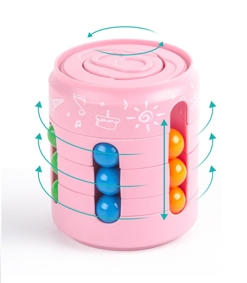 Головоломка банка Cans spinner cube-антистрес кульками для дітей розвивальна головоломка-антистрес іграшка