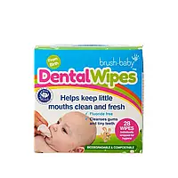 Дентальні серветки "Dental Wipes" для немовлят від 0 до 16 месяців, 28 штук