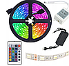 Світлодіодна стрічка LED 2835RGB - водостійка гірлянда з пультом 5 м, фото 2