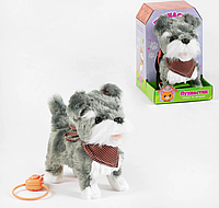 Інтерактивна іграшка собака "Пухнастик" M 16167 "WToys", сірий