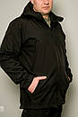 Тактичний водонепроникний костюм softshell чорний 42-76 розміри, фото 3