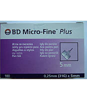 Голки для шприц-ручок BD Micro-Fine 5 мм, 100 шт.