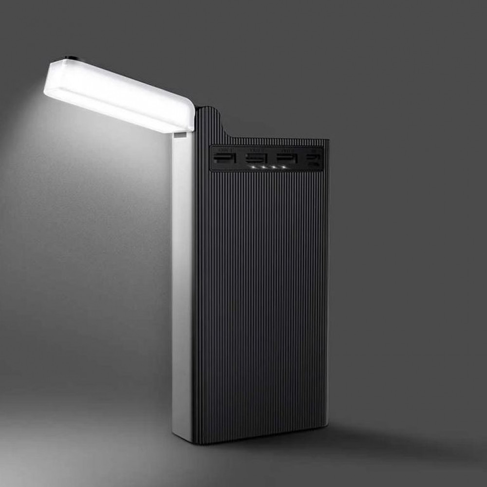 Портативний акумулятор POWER BANK 30000 mAh "HOCO J62 Jove table lamp LED-lamp Black