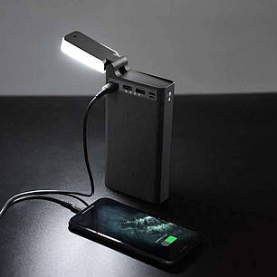 Портативний акумулятор POWER BANK 30000 mAh "HOCO J62 Jove table lamp LED-lamp Black, фото 2