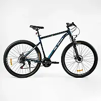 Спортивный горный велосипед 29 дюймов CORSO «Alpha» LF-29807 оборудование Shimano, 21 скорость / синий