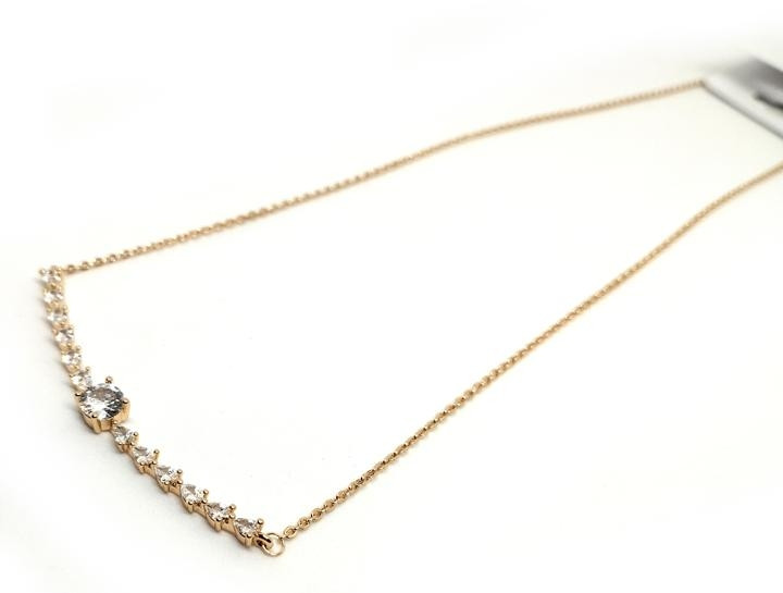 Ланцюжок стильний із камінчиками XuPing золото, фото 1