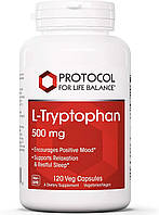 L-триптофан (L-Tryptophan) 500мг Protocol For Life 120 капсул