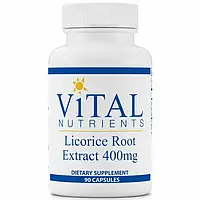 Корень солодки (Licorice Root Extract) 400мг Vital Nutrients 90 капсул