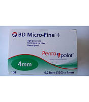 Голки для шприц-ручок BD Micro-Fine 4 мм, 100 шт.