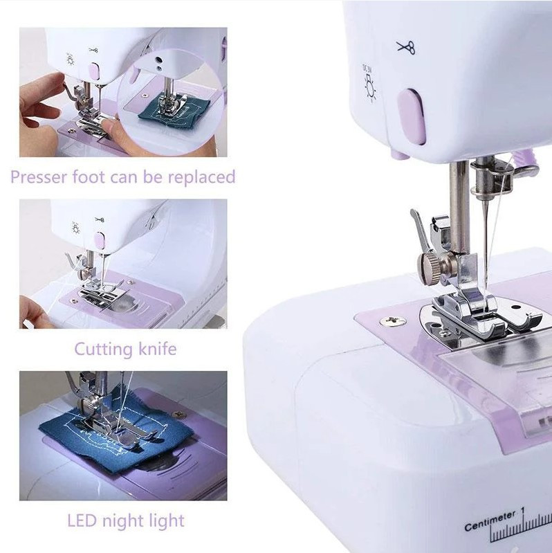 Швейная машинка 12в1 бытовая Sewing Machine , Профессиональная швейная машина с педалью от батареек и сети - фото 5 - id-p2068431783