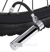 Вело Ручной мини насос для колес F-45-13, 10см, Серый / Портативный насос для велосипеда и спорт инвентаря