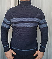 Чоловічий светр розмір M L XL синій колір. Чудової якості.