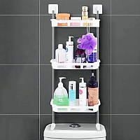 Полка-стойка над унитазом металическая в ванную комнату 3 яруса Bathroom Rack, Полка-органайзер в ванную