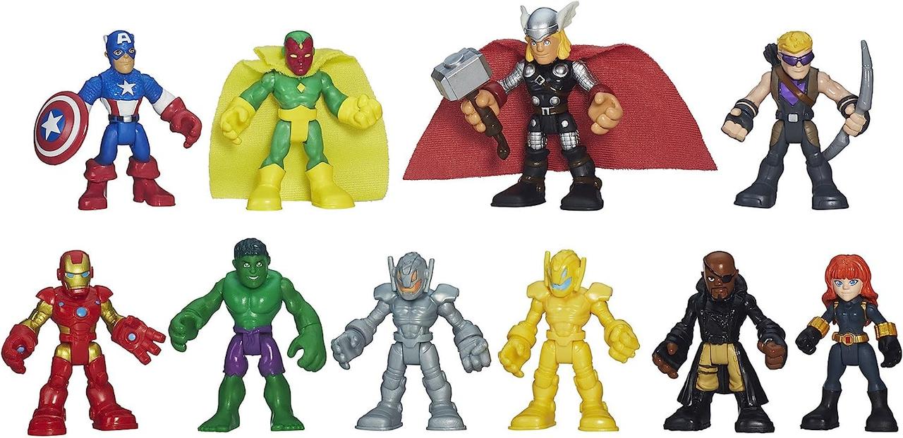 Набір 10 фігурок Супер Герої Марвел Marvel Playskool Heroes Super Hero Adventures Ultimate, Hasbro