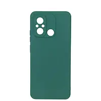 Чехол - накладка для Xiaomi Redmi 12C / бампер на редми 12ц / SOFT Silicone Case / темно зеленый / покрытие so