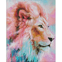 Алмазная мозаика "Розовый лев" ©Ira Volkova AMO7454 40х50 см топ
