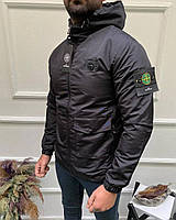 Чоловіча куртка вітровка Stone Island CK6671 чорна