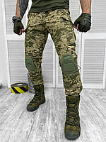 Военные мужские штаны пиксель рип-стоп с вставками под наколенники для армии Ukraine