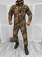 Зимний мужской костюм пиксель на флисе softshell для армии Ukraine