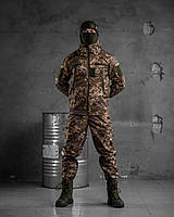 Зимний мужской костюм пиксель на флисе softshell Aura для армии Ukraine