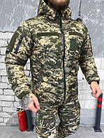 Мужская зимняя куртка пиксель на силиконе мембрана Lieutenant для армии Ukraine