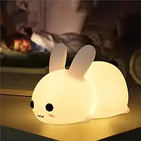 Детский ночник аккумуляторный силиконовый Кролик