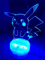 Настольный светильник-ночник Пикачу 3D MOON LAMP Pikachu