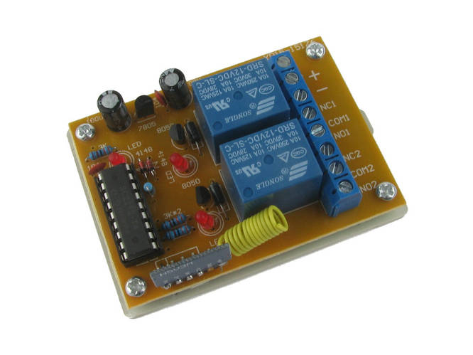 Радио Реле Беспроводное 12в Радиореле 2 канала 315МГц кодировка PT2262 ...