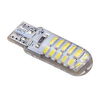 Лампа PULSO/габаритная/LED T10/W2.1x9.5d/W5W/24SMD-3014 static/12v/0.5w/320lm White (LP-133261)