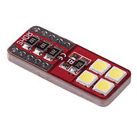 Лампа PULSO/габаритная/LED T10/W2.1x9.5d/W5W/8SMD-5050/CANBUS/12v/0.5w/80lm White (LP-188066)