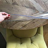 Пляшка м'яке скло (захисток на стіл) скатертина на стіл Crystal 1 мм Прозора скатертини пвх плівка, фото 8