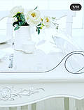 Пляшка м'яке скло (захисток на стіл) скатертина на стіл Crystal 1 мм Прозора скатертини пвх плівка, фото 10