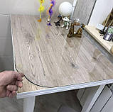 Пляшка м'яке скло (захисток на стіл) скатертина на стіл Crystal 1 мм Прозора скатертини пвх плівка, фото 6